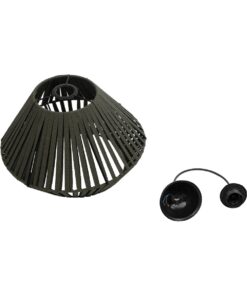 GLOBOSTAR® NUI 205-0069 Boho Κρεμαστό Φωτιστικό Οροφής με Ντουί 1 x E27 AC 220-240V IP20 – Πρασίνο – M36 x Π36 x Υ27cm