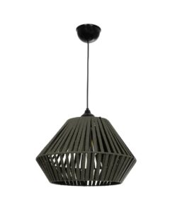 GLOBOSTAR® NUI 205-0069 Boho Κρεμαστό Φωτιστικό Οροφής με Ντουί 1 x E27 AC 220-240V IP20 – Πρασίνο – M36 x Π36 x Υ27cm