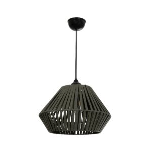 GLOBOSTAR® NUI 205-0069 Boho Κρεμαστό Φωτιστικό Οροφής με Ντουί 1 x E27 AC 220-240V IP20 – Πρασίνο – M36 x Π36 x Υ27cm