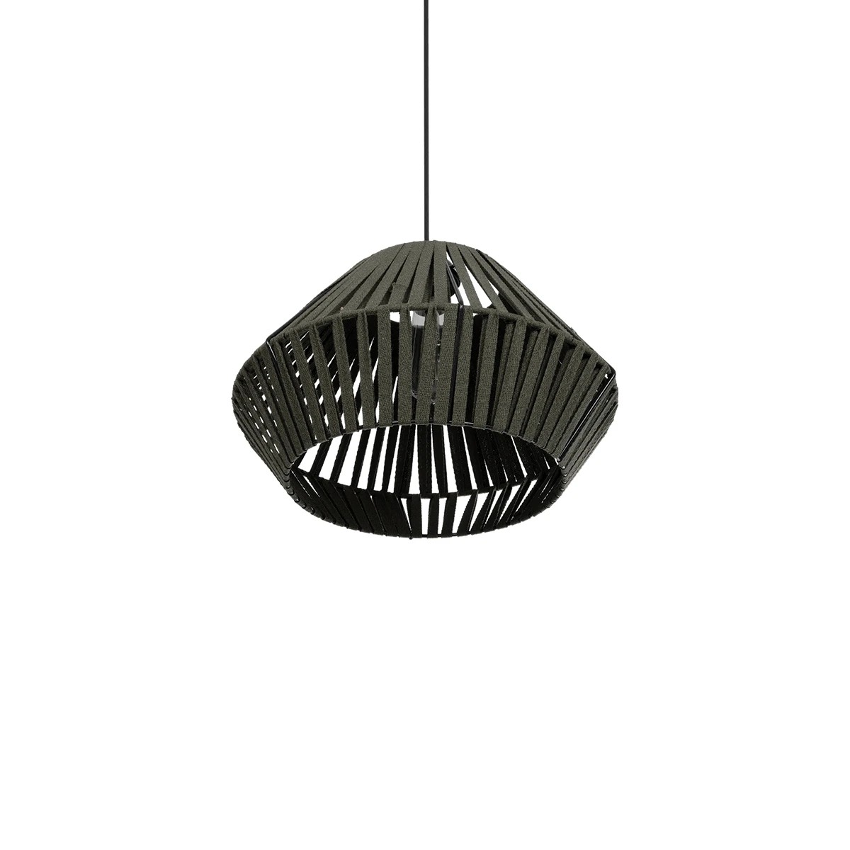 GLOBOSTAR® NUI 205-0069 Boho Κρεμαστό Φωτιστικό Οροφής με Ντουί 1 x E27 AC 220-240V IP20 – Πρασίνο – M36 x Π36 x Υ27cm