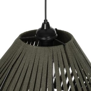 GLOBOSTAR® NUI 205-0069 Boho Κρεμαστό Φωτιστικό Οροφής με Ντουί 1 x E27 AC 220-240V IP20 – Πρασίνο – M36 x Π36 x Υ27cm