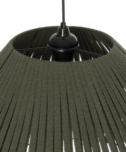 GLOBOSTAR® NUI 205-0070 Boho Κρεμαστό Φωτιστικό Οροφής με Ντουί 1 x E27 AC 220-240V IP20 – Πρασίνο – M60 x Π60 x Υ41cm