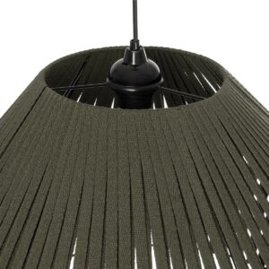 GLOBOSTAR® NUI 205-0070 Boho Κρεμαστό Φωτιστικό Οροφής με Ντουί 1 x E27 AC 220-240V IP20 – Πρασίνο – M60 x Π60 x Υ41cm