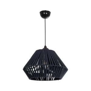 GLOBOSTAR® NUI 205-0071 Boho Κρεμαστό Φωτιστικό Οροφής με Ντουί 1 x E27 AC 220-240V IP20 – Μπλε – M36 x Π36 x Υ27cm