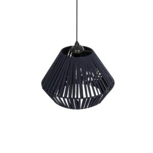 GLOBOSTAR® NUI 205-0071 Boho Κρεμαστό Φωτιστικό Οροφής με Ντουί 1 x E27 AC 220-240V IP20 – Μπλε – M36 x Π36 x Υ27cm