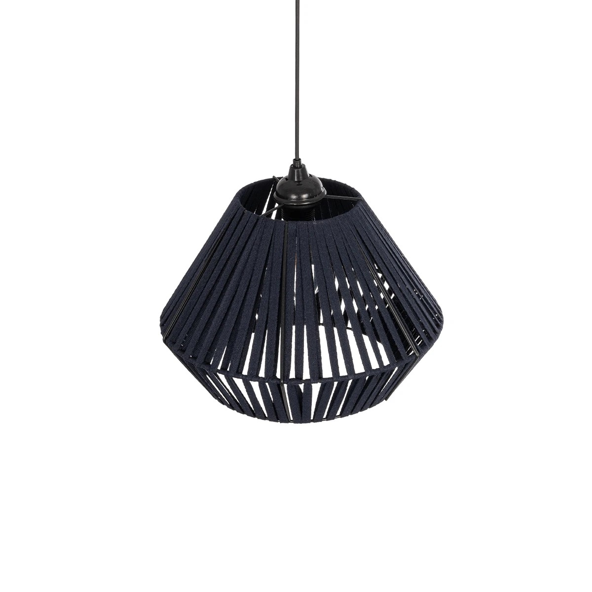 GLOBOSTAR® NUI 205-0071 Boho Κρεμαστό Φωτιστικό Οροφής με Ντουί 1 x E27 AC 220-240V IP20 – Μπλε – M36 x Π36 x Υ27cm