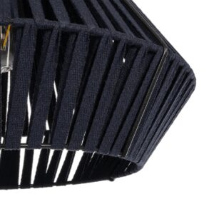 GLOBOSTAR® NUI 205-0071 Boho Κρεμαστό Φωτιστικό Οροφής με Ντουί 1 x E27 AC 220-240V IP20 – Μπλε – M36 x Π36 x Υ27cm