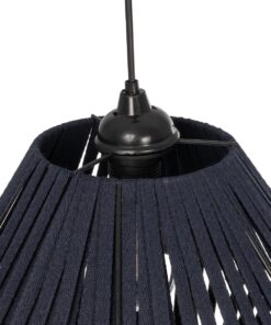 GLOBOSTAR® NUI 205-0071 Boho Κρεμαστό Φωτιστικό Οροφής με Ντουί 1 x E27 AC 220-240V IP20 – Μπλε – M36 x Π36 x Υ27cm