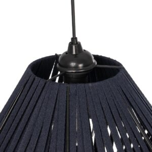 GLOBOSTAR® NUI 205-0071 Boho Κρεμαστό Φωτιστικό Οροφής με Ντουί 1 x E27 AC 220-240V IP20 – Μπλε – M36 x Π36 x Υ27cm