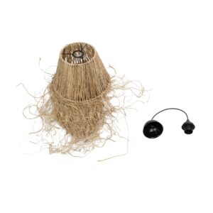 GLOBOSTAR® HERBE 205-0073 Boho Κρεμαστό Φωτιστικό Οροφής με Ντουί 1 x E27 AC 220-240V IP20 – Μπεζ – M30 x Π30 x Υ40cm