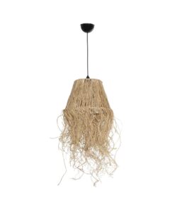 GLOBOSTAR® HERBE 205-0073 Boho Κρεμαστό Φωτιστικό Οροφής με Ντουί 1 x E27 AC 220-240V IP20 – Μπεζ – M30 x Π30 x Υ40cm