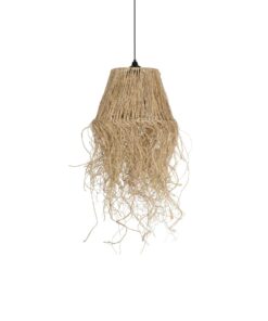 GLOBOSTAR® HERBE 205-0073 Boho Κρεμαστό Φωτιστικό Οροφής με Ντουί 1 x E27 AC 220-240V IP20 – Μπεζ – M30 x Π30 x Υ40cm