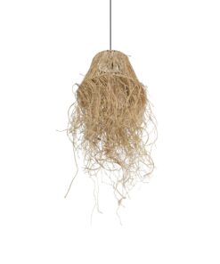 GLOBOSTAR® HERBE 205-0073 Boho Κρεμαστό Φωτιστικό Οροφής με Ντουί 1 x E27 AC 220-240V IP20 – Μπεζ – M30 x Π30 x Υ40cm