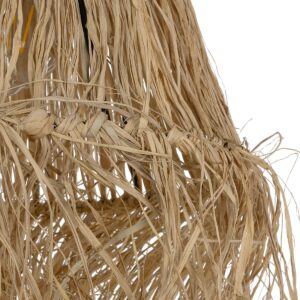 GLOBOSTAR® HERBE 205-0073 Boho Κρεμαστό Φωτιστικό Οροφής με Ντουί 1 x E27 AC 220-240V IP20 – Μπεζ – M30 x Π30 x Υ40cm