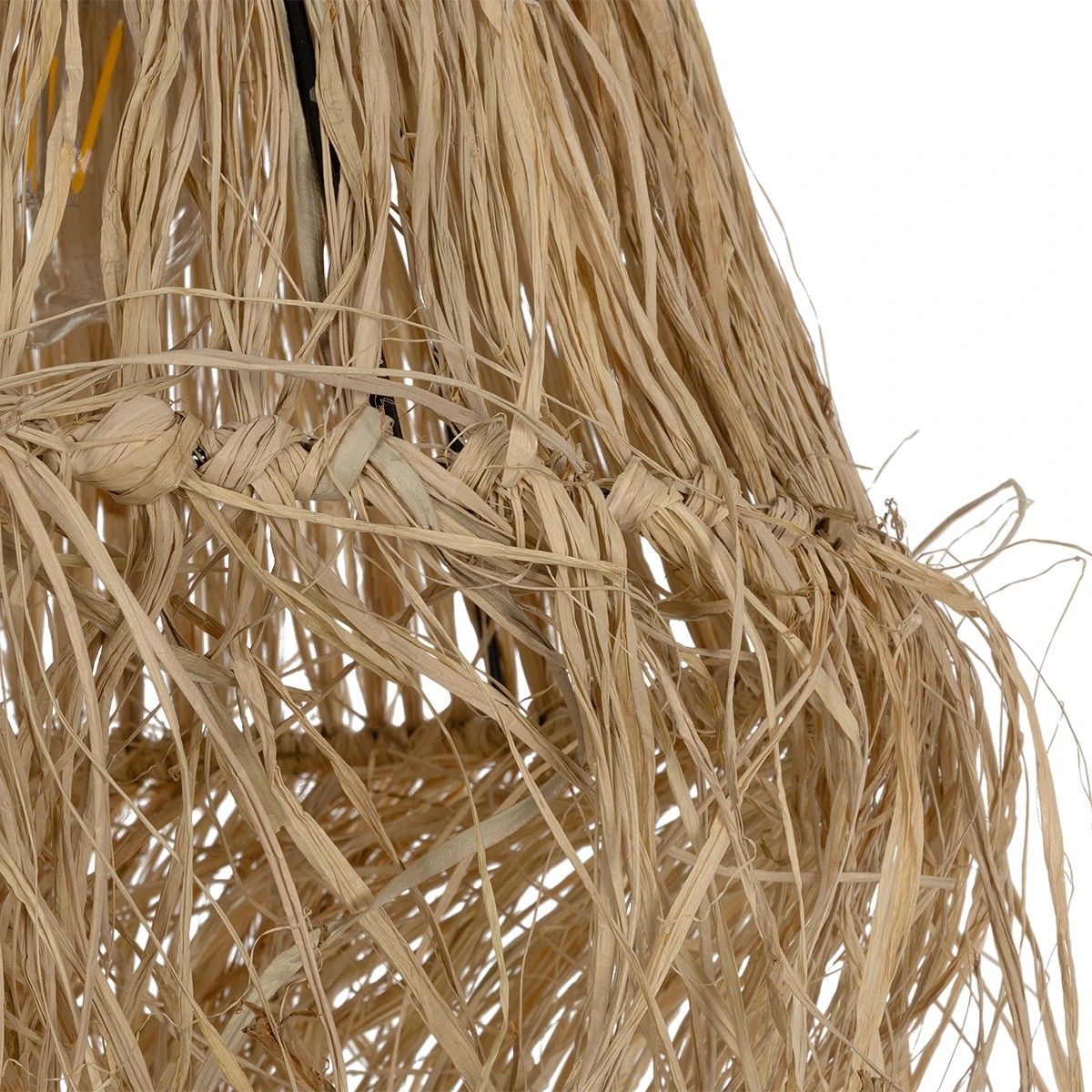 GLOBOSTAR® HERBE 205-0073 Boho Κρεμαστό Φωτιστικό Οροφής με Ντουί 1 x E27 AC 220-240V IP20 – Μπεζ – M30 x Π30 x Υ40cm