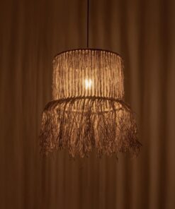 GLOBOSTAR® REGEN 205-0074 Boho Κρεμαστό Φωτιστικό Οροφής με Ντουί 1 x E27 AC 220-240V IP20 – Μπεζ – M30 x Π30 x Υ40cm