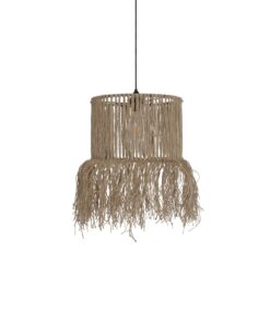 GLOBOSTAR® REGEN 205-0074 Boho Κρεμαστό Φωτιστικό Οροφής με Ντουί 1 x E27 AC 220-240V IP20 – Μπεζ – M30 x Π30 x Υ40cm