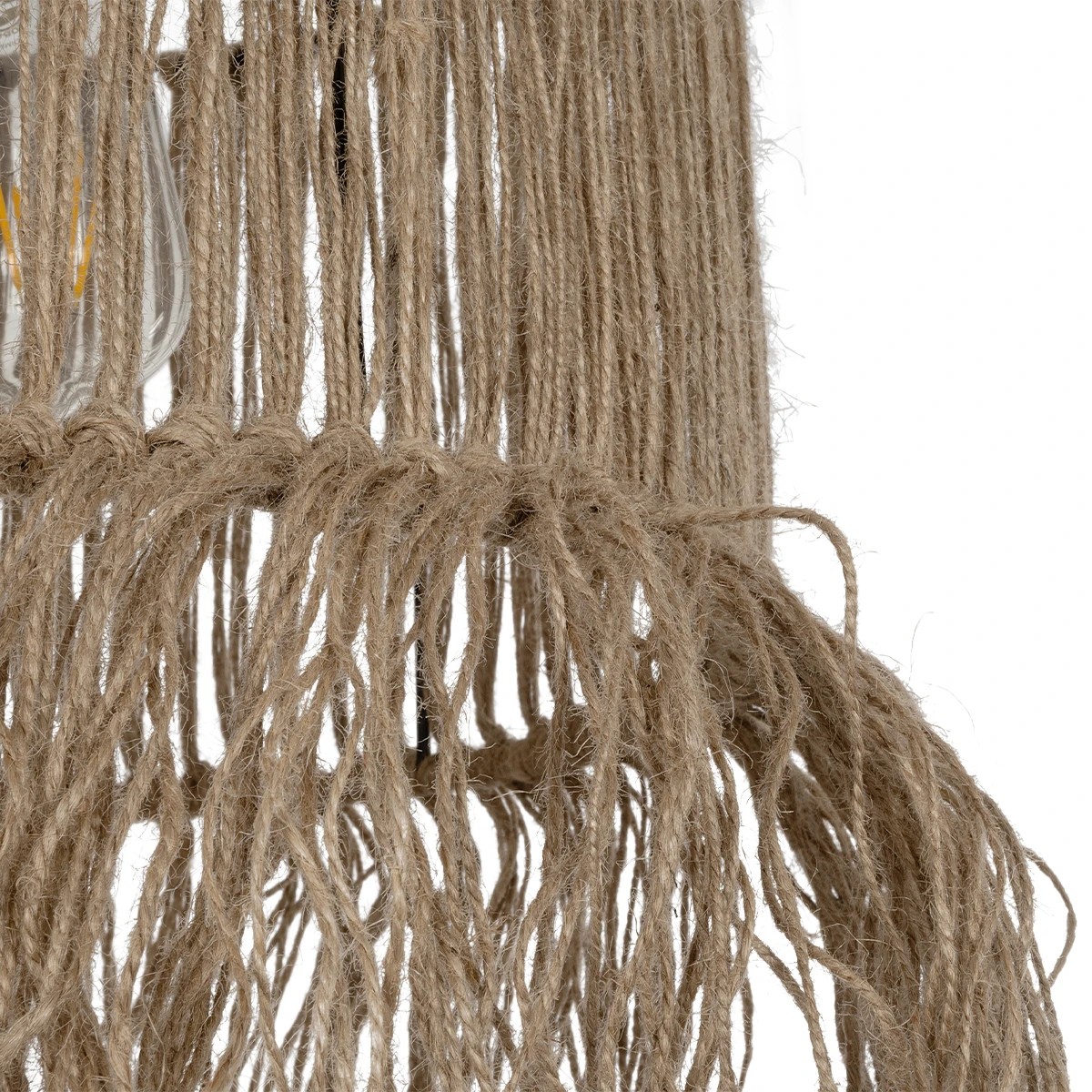 GLOBOSTAR® REGEN 205-0074 Boho Κρεμαστό Φωτιστικό Οροφής με Ντουί 1 x E27 AC 220-240V IP20 – Μπεζ – M30 x Π30 x Υ40cm