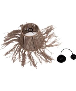 GLOBOSTAR® ROKA 205-0075 Boho Κρεμαστό Φωτιστικό Οροφής με Ντουί 1 x E27 AC 220-240V IP20 – Μπεζ – M30 x Π30 x Υ45cm