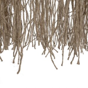 GLOBOSTAR® ROKA 205-0075 Boho Κρεμαστό Φωτιστικό Οροφής με Ντουί 1 x E27 AC 220-240V IP20 – Μπεζ – M30 x Π30 x Υ45cm