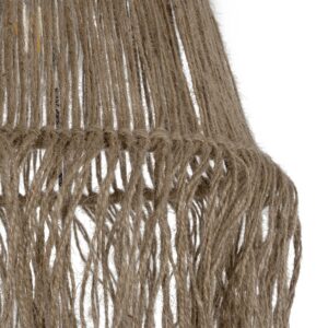 GLOBOSTAR® ROKA 205-0075 Boho Κρεμαστό Φωτιστικό Οροφής με Ντουί 1 x E27 AC 220-240V IP20 – Μπεζ – M30 x Π30 x Υ45cm
