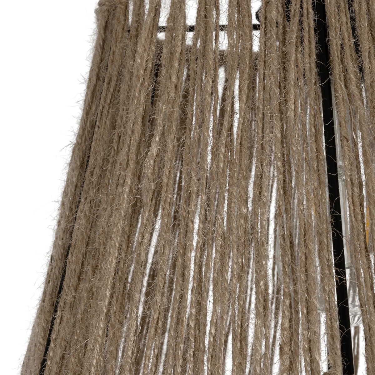 GLOBOSTAR® ROKA 205-0075 Boho Κρεμαστό Φωτιστικό Οροφής με Ντουί 1 x E27 AC 220-240V IP20 – Μπεζ – M30 x Π30 x Υ45cm