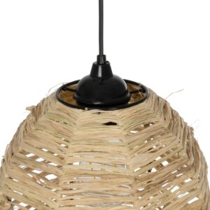 GLOBOSTAR® ROKA 205-0076 Boho Κρεμαστό Φωτιστικό Οροφής με Ντουί 1 x E27 AC 220-240V IP20 – Μπεζ – M25 x Π25 x Υ45cm