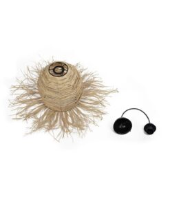 GLOBOSTAR® ROKA 205-0076 Boho Κρεμαστό Φωτιστικό Οροφής με Ντουί 1 x E27 AC 220-240V IP20 – Μπεζ – M25 x Π25 x Υ45cm