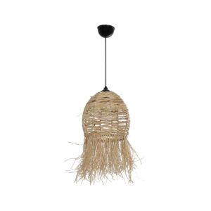 GLOBOSTAR® ROKA 205-0076 Boho Κρεμαστό Φωτιστικό Οροφής με Ντουί 1 x E27 AC 220-240V IP20 – Μπεζ – M25 x Π25 x Υ45cm
