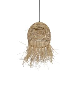 GLOBOSTAR® ROKA 205-0076 Boho Κρεμαστό Φωτιστικό Οροφής με Ντουί 1 x E27 AC 220-240V IP20 – Μπεζ – M25 x Π25 x Υ45cm