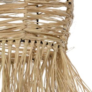 GLOBOSTAR® ROKA 205-0076 Boho Κρεμαστό Φωτιστικό Οροφής με Ντουί 1 x E27 AC 220-240V IP20 – Μπεζ – M25 x Π25 x Υ45cm