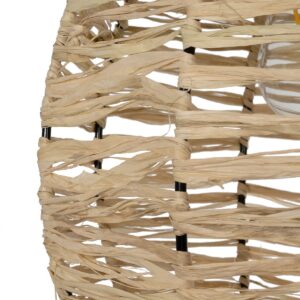 GLOBOSTAR® ROKA 205-0076 Boho Κρεμαστό Φωτιστικό Οροφής με Ντουί 1 x E27 AC 220-240V IP20 – Μπεζ – M25 x Π25 x Υ45cm