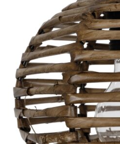 GLOBOSTAR® RIKTA 205-0077 Boho Κρεμαστό Φωτιστικό Οροφής με Ντουί 1 x E27 AC 220-240V IP20 – Μπεζ – M20 x Π20 x Υ30cm