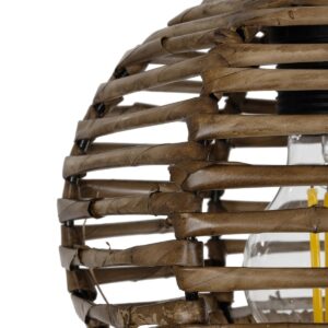 GLOBOSTAR® RIKTA 205-0077 Boho Κρεμαστό Φωτιστικό Οροφής με Ντουί 1 x E27 AC 220-240V IP20 – Μπεζ – M20 x Π20 x Υ30cm