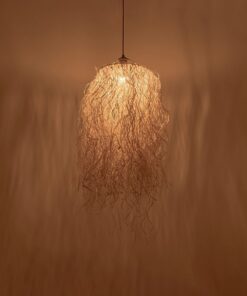 GLOBOSTAR® PIOVERE 205-0078 Boho Κρεμαστό Φωτιστικό Οροφής με Ντουί 1 x E27 AC 220-240V IP20 – Μπεζ – M35 x Π35 x Υ70cm