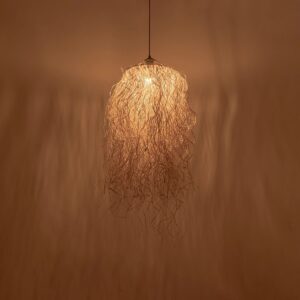 GLOBOSTAR® PIOVERE 205-0078 Boho Κρεμαστό Φωτιστικό Οροφής με Ντουί 1 x E27 AC 220-240V IP20 – Μπεζ – M35 x Π35 x Υ70cm