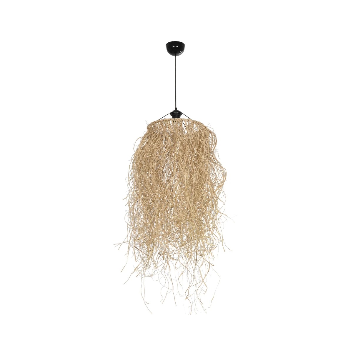 GLOBOSTAR® PIOVERE 205-0078 Boho Κρεμαστό Φωτιστικό Οροφής με Ντουί 1 x E27 AC 220-240V IP20 – Μπεζ – M35 x Π35 x Υ70cm