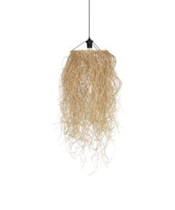 GLOBOSTAR® PIOVERE 205-0078 Boho Κρεμαστό Φωτιστικό Οροφής με Ντουί 1 x E27 AC 220-240V IP20 – Μπεζ – M35 x Π35 x Υ70cm