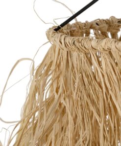 GLOBOSTAR® PIOVERE 205-0078 Boho Κρεμαστό Φωτιστικό Οροφής με Ντουί 1 x E27 AC 220-240V IP20 – Μπεζ – M35 x Π35 x Υ70cm