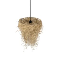 GLOBOSTAR® LIETUS 205-0079 Boho Κρεμαστό Φωτιστικό Οροφής με Ντουί 1 x E27 AC 220-240V IP20 – Μπεζ – M45 x Π45 x Υ50cm