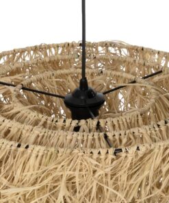 GLOBOSTAR® LIETUS 205-0079 Boho Κρεμαστό Φωτιστικό Οροφής με Ντουί 1 x E27 AC 220-240V IP20 – Μπεζ – M45 x Π45 x Υ50cm