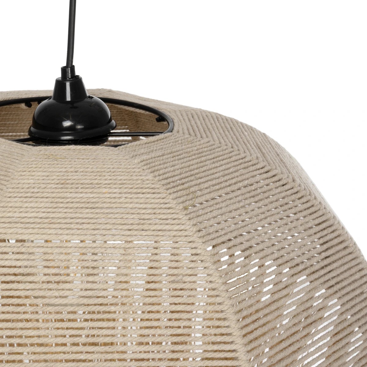 GLOBOSTAR® PLUVIA 205-0080 Boho Κρεμαστό Φωτιστικό Οροφής με Ντουί 1 x E27 AC 220-240V IP20 – Μπεζ – M50 x Π50 x Υ80cm