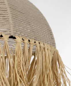 GLOBOSTAR® PLUVIA 205-0080 Boho Κρεμαστό Φωτιστικό Οροφής με Ντουί 1 x E27 AC 220-240V IP20 – Μπεζ – M50 x Π50 x Υ80cm