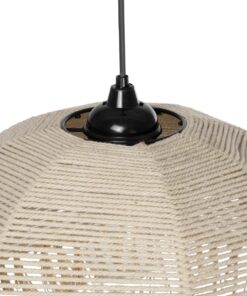 GLOBOSTAR® PLUVIA 205-0081 Boho Κρεμαστό Φωτιστικό Οροφής με Ντουί 1 x E27 AC 220-240V IP20 – Μπεζ – M40 x Π40 x Υ70cm