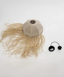 GLOBOSTAR® PLUVIA 205-0081 Boho Κρεμαστό Φωτιστικό Οροφής με Ντουί 1 x E27 AC 220-240V IP20 – Μπεζ – M40 x Π40 x Υ70cm