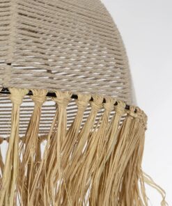 GLOBOSTAR® PLUVIA 205-0081 Boho Κρεμαστό Φωτιστικό Οροφής με Ντουί 1 x E27 AC 220-240V IP20 – Μπεζ – M40 x Π40 x Υ70cm