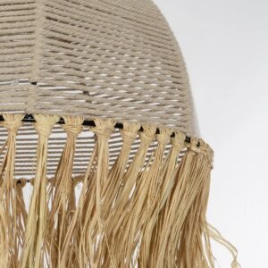 GLOBOSTAR® PLUVIA 205-0081 Boho Κρεμαστό Φωτιστικό Οροφής με Ντουί 1 x E27 AC 220-240V IP20 – Μπεζ – M40 x Π40 x Υ70cm