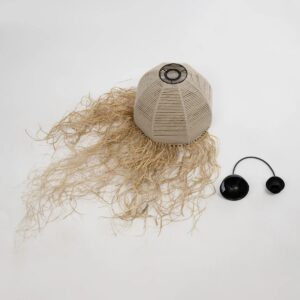 GLOBOSTAR® PLUVIA 205-0082 Boho Κρεμαστό Φωτιστικό Οροφής με Ντουί 1 x E27 AC 220-240V IP20 – Μπεζ – M30 x Π30 x Υ70cm