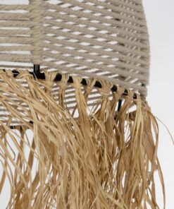 GLOBOSTAR® PLUVIA 205-0082 Boho Κρεμαστό Φωτιστικό Οροφής με Ντουί 1 x E27 AC 220-240V IP20 – Μπεζ – M30 x Π30 x Υ70cm