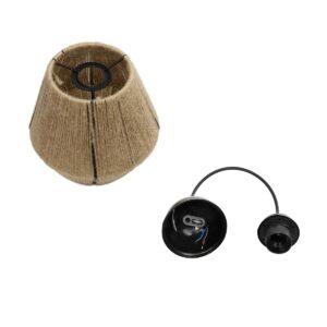 GLOBOSTAR® PULVIS 205-0083 Boho Κρεμαστό Φωτιστικό Οροφής με Ντουί 1 x E27 AC 220-240V IP20 – Μπεζ – M22 x Π22 x Υ22cm